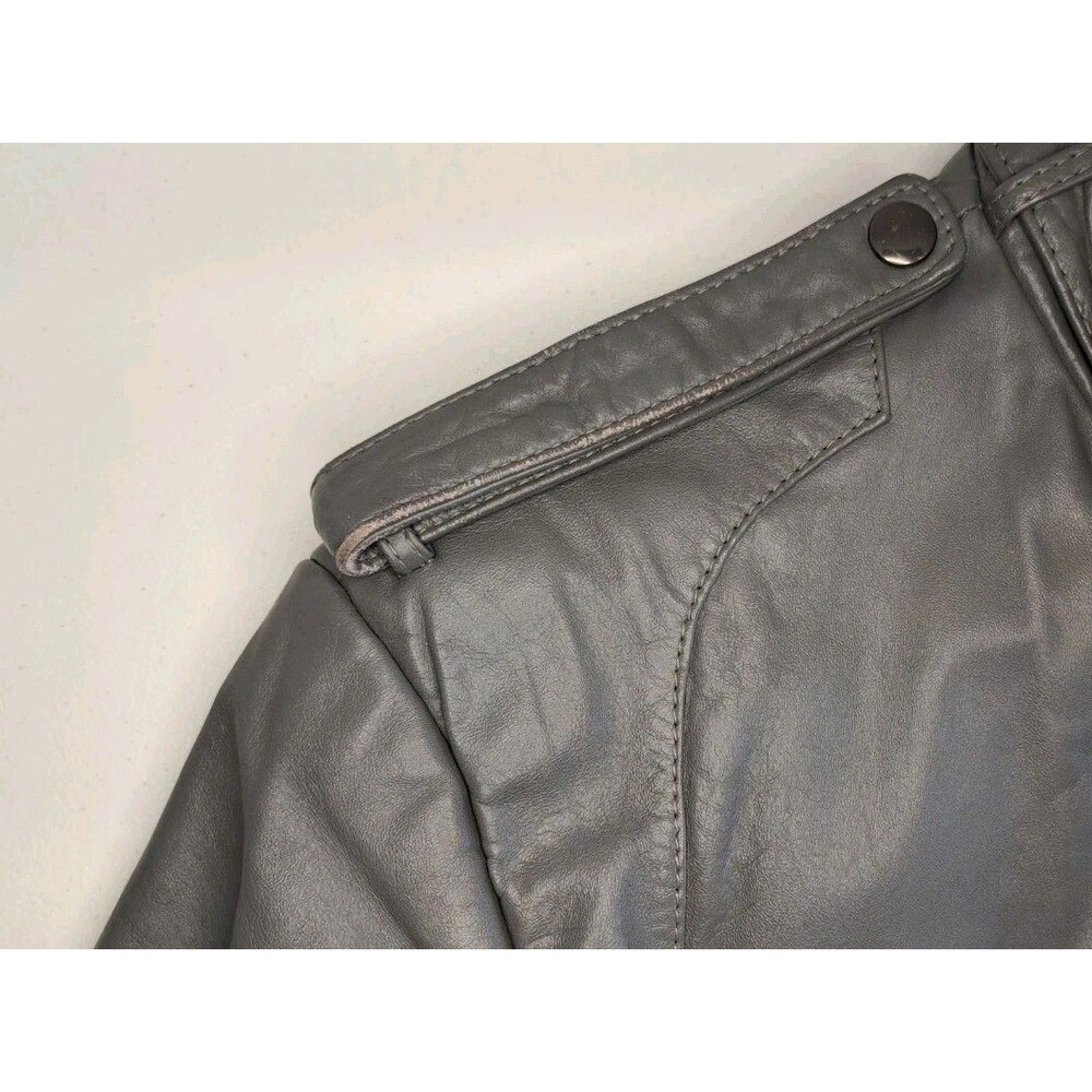 Vintage Members Only Men’s Leather Jacket Size 40 Gray - Picture 5 of 15
